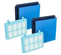 vhbw 2x filtro Hepa, 2x filtro protector motor, 2x filtro de espuma compatible con Philips PowerPro Compact FC9328/69, FC9328/09 aspiradora