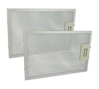 vhbw 2x Filtro metálico de grasa compatible con Teka DG90UK, DG90, DM 70, DM, DG190, DM70110V60HZ, CT721VR01, CT721, DM-70 campana extractora aluminio