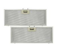 vhbw 2x Filtro metálico de grasa compatible con Whirlpool 208018904423 1755555852523101020 campana extractora - 45,9 x 17,7 x 0,85 cm metal