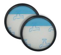 vhbw 2x Filtro micro higiénico compatible con Rowenta RO3731EA, RO3753EA, RO3718EA, RO3724EA aspiradora - Filtro de aire negro blanco azul claro