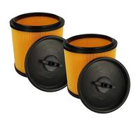 vhbw 2x Filtro plisado compatible con Armor All VBV809PF, VK609PFR aspiradora - amarillo negro