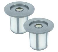 vhbw 2x Filtro plisado compatible con Bosch BBS611MAT07, BBS611MAT08, BBS611MAT02, BBS611MAT03, BBS611MAT04 aspiradora - gris blanco