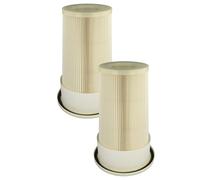 vhbw 2x Filtro plisado compatible con Dustcontrol DC 2700c, 2700i, 2800, 1800, 2900 eco aspiradora - blanco