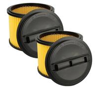 vhbw 2x Filtro plisado compatible con Einhell BT-VC 1500 SA, RT-VC 1420, H-NS 1250, BT-VC 1450 SA, H-NS 1500 A aspiradora - amarillo negro