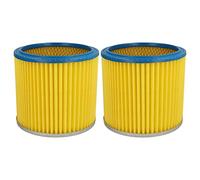 vhbw 2x Filtro plisado compatible con Einhell NTS 1400, 1500, 1600 aspiradora - azul/amarillo