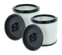 vhbw 2x Filtro plisado compatible con Einhell TE-VC 2025 SACL EX CH, 2025 SACL, 2025 SACL EX ARG aspiradora en seco y húmedo - negro blanco