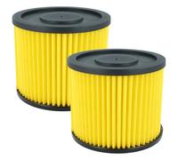 vhbw 2x Filtro plisado compatible con Einhell TH-VC 1815, TE-VC 36/25, TH-VC 1250 S, TE-VC 36/30, TE-VC 2340 SAC aspiradora - amarillo