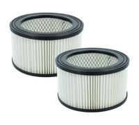 vhbw 2x Filtro plisado compatible con GeKo 1650 W, 2000 W aspiradora cenizas - negro blanco lavable