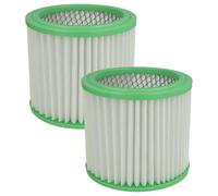 vhbw 2x Filtro plisado compatible con Parkside PAS 500 C2, PAS 500 A1, PAS 500 C1, PAS 500 B1 aspiradora - verde blanco lavable