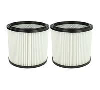 vhbw 2x Filtro plisado compatible con Parkside PNTS 1250/9, PNTS 30/6 S, PNTS 1250, PNTS 30/5, PNTS 30/6 DE aspiradora - blanco