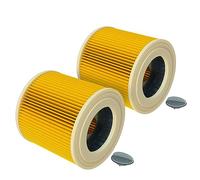 vhbw 2x Filtro plisado compatible con Stanley SXVC20XTE, SXVC20PTE, SXVC220PE, SXVC25, SXVC20PE, SXVC20 aspiradora - amarillo