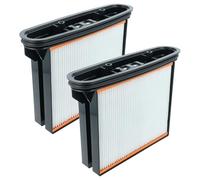 vhbw 2x Filtro plisado plano H11 compatible con Bosch GAS 25 L SFC, 50, 25, 50 M aspiradora industrial, seco y húmedo - Elemento filtrante