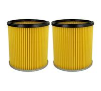 vhbw 2x Filtro plisado reemplaza Kärcher 6.414-354.0, 6.414-335.0 para aspiradora - amarillo lavable
