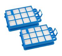 vhbw 2x Filtro reemplaza Nilfisk 128389393 para aspiradora - filtro Hepa azul