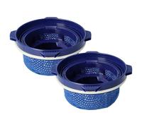 vhbw 2x Filtro reemplaza Samsung DJ97-02649B, DJ9702649A, DJ9702649B, DJ97-02649A para aspiradora - Filtro de aire de salida, azul