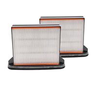 vhbw 2x Filtro reemplaza Starmix 416038, 416069, FK 4300, FKP 4300 para aspiradora - filtro plisado plano/húmedo/Hepa negro gris blanco