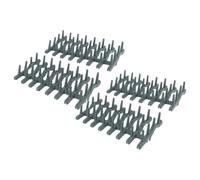 vhbw 2x módulo para cesta superior compatible con Elektro Helios DI9128X, DI9128 lavavajillas - caucho, gris oscuro