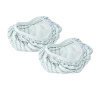 vhbw 2x Paño limpieza compatible con Rowenta Steam Power RY6555WH 4Q0, RY6557, RY6553WH 4Q0, RY6555, RY6557WH 4Q0 limpiador a vapor - blanco