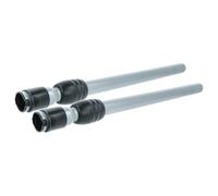 vhbw 2x Tubo compatible con Bosch BSGL5S2139, BSGL5PET1, BSGL5PRO6, BSGL5S2138 aspiradora - conexión de 35 mm, 61-99 cm, negro/plata