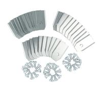 vhbw 30x cuchilla repuesto compatible con Gardena smart SILENO life, free, max, city cortacésped - Recambio, plata, acero
