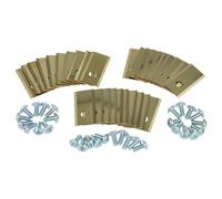 vhbw 30x cuchilla repuesto compatible con Worx WR111MI, WR106SI, WR110MI, WR113MI cortacésped - Recambio, oro/plata, apatita-titanio