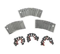 vhbw 30x cuchilla repuesto reemplaza Kress KA0002 | KA0001 para cortacésped - Recambio, plata, acero inoxidable