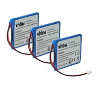 vhbw 3X batería Compatible con Aastra 660177/R1C, 660177 teléfono Fijo o inalámbrico (650 mAh, 3,7 V, Li-Ion)