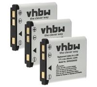 vhbw 3X batería Compatible con BenQ E1465, E1480, E1230, E1250, LH500, E1430, GH220, E1280, E1420, E1260 cámara (600 mAh, 3,7 V, Li-Ion)