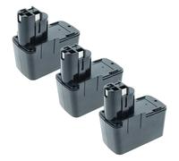 vhbw 3X batería Compatible con Bosch B2310, B2500, Babs 12V, AHS A, ASG 52, ATS 12-P, B2300, AHS 3, AHS 4 Herramienta (2100 mAh, NiMH, 12 V)