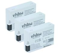 vhbw 3X batería Compatible con Canon EOS 600D, Kiss X6i, 650D, 700D, Kiss X5, 550D, Kiss X4, Kiss X7i cámara (900 mAh, 7,2 V, Li-Ion)