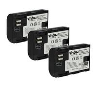 vhbw 3X batería Compatible con Canon EOS 7D Mark II, 70D, 90D, R, 6D Mark II, 80D, R5 C, 7D, R5 cámara (2000 mAh, 7,2 V, Li-Ion) con infochip