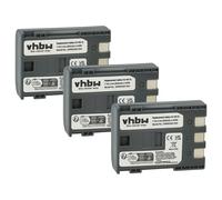 vhbw 3X batería Compatible con Canon Legria MV5, MV5i, MV5iMC, MD130, MD150, MD215, MD235, MD255 cámara de vídeo (600 mAh, 7,2 V, Li-Ion)