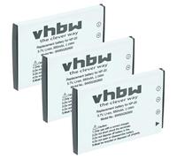 vhbw 3X batería Compatible con Casio Exilim S1, EX-Z8, S3, M1, EX-Z77, S1PM, EX-Z770, S2, S20, S23, M2, M20 cámara (550 mAh, 3,6 V, Li-Ion)