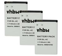 vhbw 3X batería Compatible con Doro 1378, 1380, 1382, 1385, 1355 móvil, Smartphone (900 mAh, 3,7 V, Li-Ion)