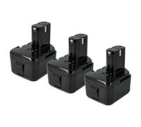 vhbw 3x batería compatible con Hitachi WH12DM, WH12DC, WH12DAF2, WH12DM2 | para WH 12DM, WH 12DC, WH 12DAF2 herramienta (3300 mAh, NiMH, 12 V)