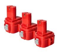 vhbw 3X batería Compatible con Makita 6314DWBE, 6313DWBE, 6316DWA, 6316D, 6313DWB, 6314D, 6314DWAE, 6314DWDE Herramienta (1500 mAh, NiMH, 12 V)