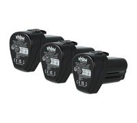 vhbw 3X batería Compatible con Metabo PowerMaxx LED, PowerMaxx BS Quick Pro, PowerMaxx RC Herramienta (2000 mAh, Li-Ion, 10,8 V)