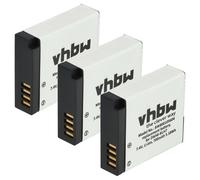 vhbw 3X batería Compatible con Panasonic Lumix DC-GX800K, DC-GX800, DC-GX850, DC-GX880 cámara (600 mAh, 7,2 V, Li-Ion) con infochip