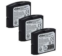 vhbw 3X batería Compatible con Sennheiser EKI 830, IS 410, RI 410, HDI 830, IS 410TV Auriculares inalámbricos, Cascos (140 mAh, 3,7 V, Li-Poli)
