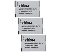 vhbw 3X batería Compatible con Siemens Gigaset SL800H Pro, SL78, SL750H Pro, SL750H, SL750 teléfono Fijo o inalámbrico (800 mAh, 3,7 V, Li-Ion)