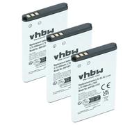 vhbw 3X batería Compatible con Wintec WBT-202, WBT-202 Bluetooth GPS Receiver móvil, Smartphone (1000 mAh, 3,7 V, Li-Ion)