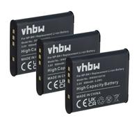 vhbw 3X Batería Recargable Compatible con Sony Cybershot DSC-W190, DSC-W370 cámara Digital, DSLR (600 mAh, 3,6 V, Li-Ion)
