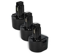 vhbw 3X Batería reemplaza Dewalt DE9074, DC9062, DE9036, DE9061, DE9062, DW9061, DW9062 para Herramientas eléctricas (1500 mAh, NiMH, 9,6 V)