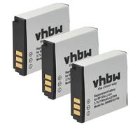 vhbw 3X batería reemplaza Samsung IA-BP125A, AD43-00197A, BP125A, IA-BP125 para cámara de vídeo (1100 mAh, 3,6 V, Li-Ion)