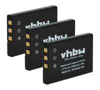vhbw 3X batería reemplaza Samsung SLB-1137, SLB-1037 para cámara (1000 mAh, 3,6 V, Li-Ion)