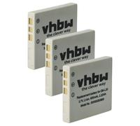 vhbw 3X batería reemplaza Sanyo DB-L20A, DB-L20, DB-L20AEX para cámara de vídeo (600 mAh, 3,7 V, Li-Ion)