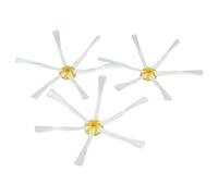 vhbw 3X Cepillo Lateral Compatible con iRobot Roomba 605, 611, 618, 610, 612, 615, 616, 614 Robot Aspirador - Set cepillos, Amarillo/Blanco