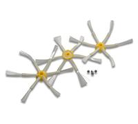 vhbw 3X Cepillo Lateral Compatible con iRobot Roomba 780, 770, 760, 610, 590, 581, Serie 600, Serie 700 Robot Aspirador - Set cepillos, Blanco