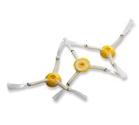 vhbw 3X Cepillo Lateral Compatible con iRobot Roomba 980, 960 Robot Aspirador - Set cepillos, Blanco/Amarillo