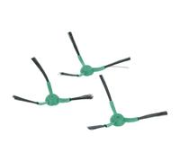 vhbw 3X Cepillo Lateral Compatible con iRobot Roomba Combo 405, 505, 115, 105, 205, 2 Robot Aspirador - Set cepillos, Negro/Verde, de 3 Brazos
